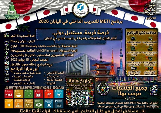 برنامج التدريب الداخلي الياباني التابع لوزارة الاقتصاد والتجارة والصناعة لعام 2026 (ممول بالكامل) - التدريب الداخلي