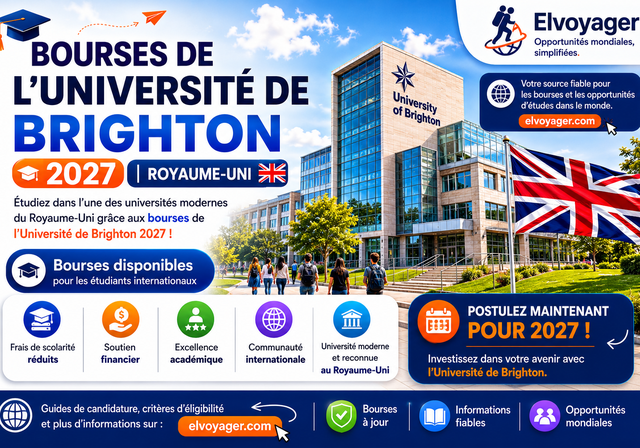 Bourses d'études de l'Université de Brighton 2027 | Royaume-Uni - Niveau d'études : Licence, Master