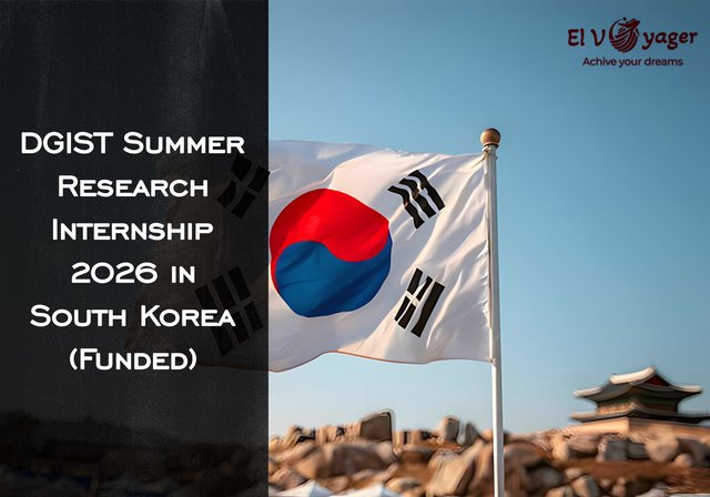 DGIST Summer Research Internship 2026 in South Korea (Funded) - Dates : June 29, 2026 - August 7, 2026