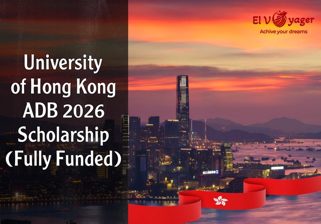 University of Hong Kong ADB Scholarship 2026 (Fully Funded) - Level of study: Master's degree