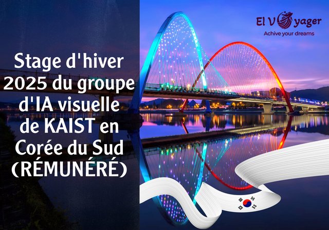 Stage d'hiver 2025 du groupe d'IA visuelle de KAIST en Corée du Sud (RÉMUNÉRÉ) - Université : Institut supérieur coréen des sciences et technologies