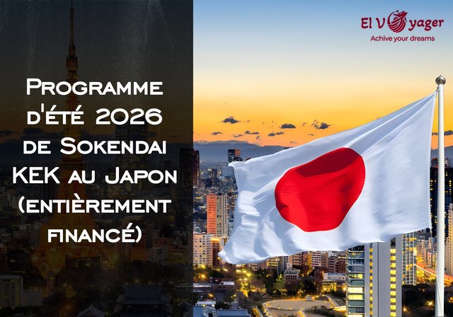 Programme d'été 2026 de Sokendai KEK au Japon (entièrement financé) - Durée : 8 semaines