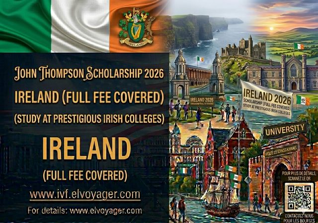 John Thompson Scholarship 2026 in Ireland | Full Fee Covered - Duration: One Year
