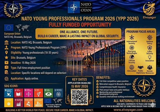 NATO Young Professionals Program 2026 (Fully Funded Opportunity) - Duration: Fixed-term (typically 3 years)