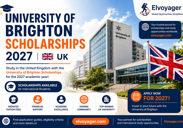 University of Brighton Scholarships 2027 | UK - Level of Study: Undergraduate, Master’s