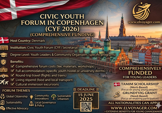 Civic Youth Forum in Copenhagen, Denmark (CYF 2026) - Deadline: 5th July 2026