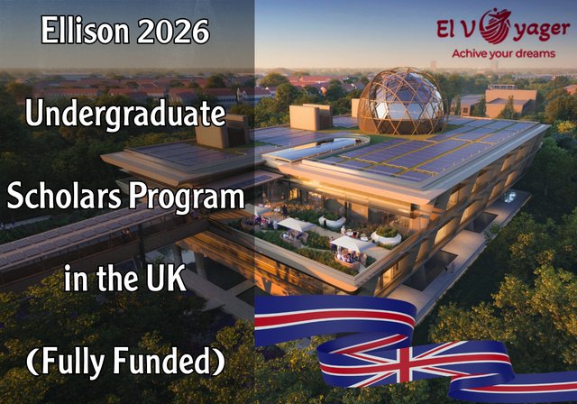 Ellison Undergraduate Scholars Program 2026 in the UK (Fully Funded) - Study at Oxford University on a fully-funded scholarship . Applications are now open for the 2026 Ellison Undergraduate Scholars Program to study in the UK at the University of Oxford. The scholarship also includes a 10-week summer internship for students to hone their skills. This fully-funded scholarship is funded by the Ellison Institute of Technology. Approximately 20 scholarships are available for students from all over the world . There is no application fee to apply for the scholarship. Students will collaborate and work on real-world problems while pursuing a fully-funded undergraduate program at one of the world's top universities—the University of Oxford. Below are more details about the scholarship requirements and application process.