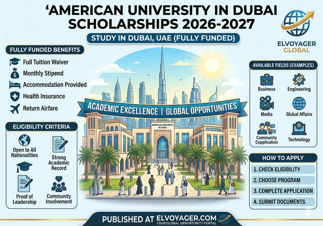 American University in Dubai Scholarships 2026-2027 (Fully Funded) - Study Levels: Undergraduate, Master’s