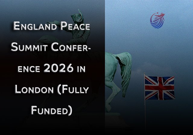 England Peace Summit Conference 2026 in London (Fully Funded) - The Program Covers:
Air/Train Travel Expenses
Visa Fees