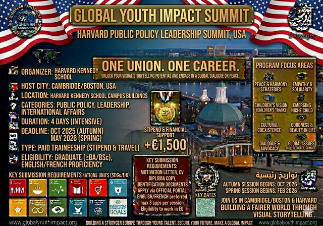 Harvard Public Policy Leadership Conference 2026 (Fully Funded) - Deadline: 10 July 2026