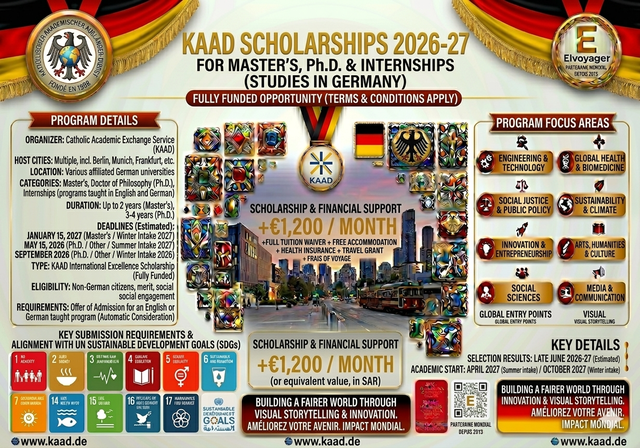 KAAD Scholarships 2026-27 in Germany (Fully Funded) - Study Level: Master’s, PhD, Postdoctoral