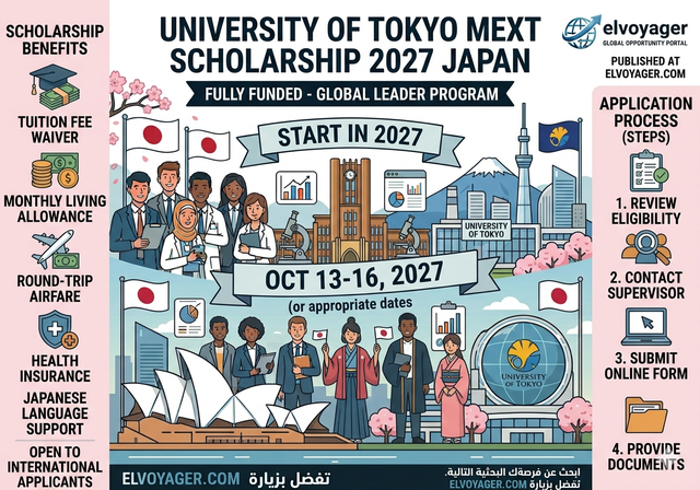 University of Tokyo MEXT Scholarship 2027 in Japan (Fully Funded) - Study Level: Master’s, PhD, Research