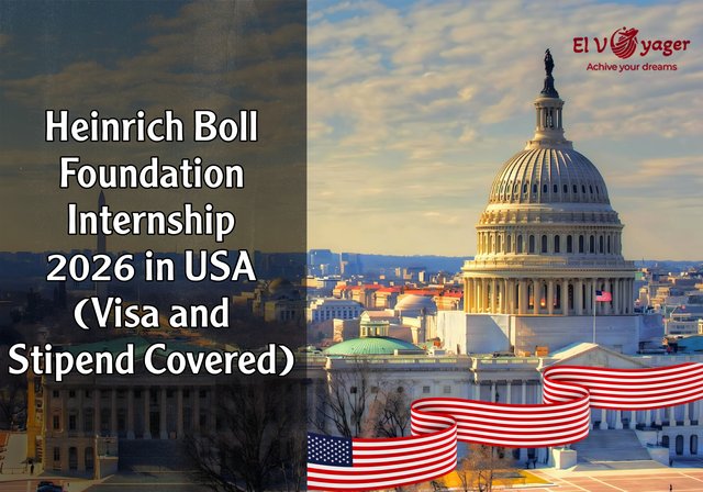 Heinrich Boll Foundation Internship 2026 in USA (Visa and Stipend Covered) - Monthly salary of $700