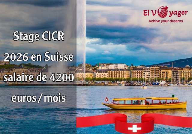 Stage CICR 2026 en Suisse (salaire de 4200 euros/mois) - Les candidatures sont désormais ouvertes pour le programme de stages du CICR en Suisse en 2026 . Ce poste permet aux ressortissants suisses et aux candidats internationaux issus de pays de l'UE et hors UE de travailler comme stagiaires auprès du Comité international de la Croix-Rouge. La durée du stage au CICR est de 12 mois et le stage débutera en février 2026. Les stagiaires travailleront pendant un an au siège du CICR à Genève. Ils recevront une allocation mensuelle de 4200 euros , suffisante pour couvrir les frais de subsistance, d'hébergement et autres dépenses. Ce poste permet aux candidats d'obtenir un visa et un permis pour travailler et vivre à Genève, en Suisse. L'objectif de ce poste est d'apporter un soutien à différentes équipes au sein du Département Juridique, notamment dans les domaines liés au Droit International Humanitaire (DIH). Vous trouverez ci-dessous les principales tâches et responsabilités, les avantages financiers, les exigences et le processus de candidature.