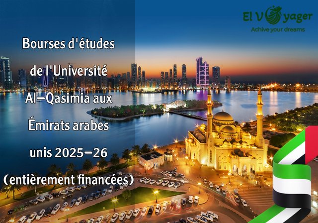 Bourses d'études de l'Université Al-Qasimia aux Émirats arabes unis 2025-26 (entièrement financées) - Les bourses de l'Université Al Qasimia 2025 offrent une excellente opportunité aux étudiants internationaux de poursuivre leurs études de premier cycle entièrement financées aux Émirats arabes unis. Ce programme prestigieux, proposé par l'Université Al Qasimia de Sharjah, est conçu pour offrir aux étudiants une riche expérience académique enracinée dans les valeurs islamiques, l'éducation moderne et la diversité culturelle.