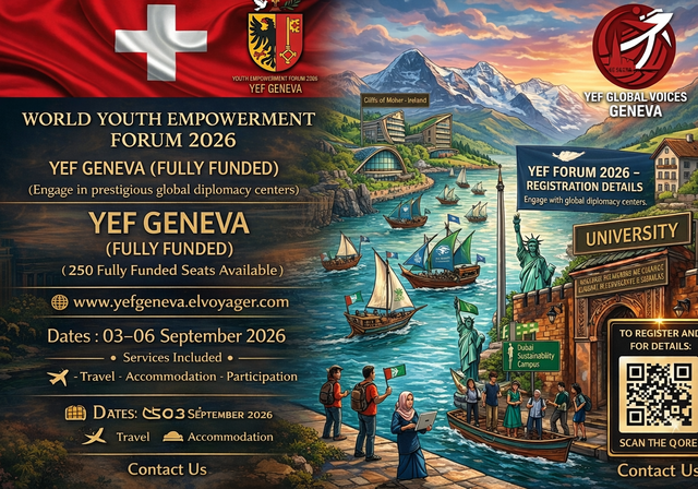 Youth Empowerment Forum 2026 in Switzerland (YEF Geneva) - Funding: Fully Funded / Partially Funded / Self-Funded