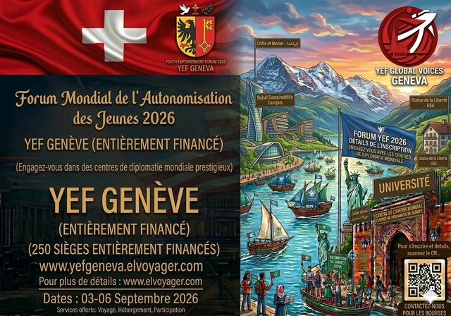 Forum pour l'autonomisation des jeunes 2026 en Suisse (YEF Genève) - Forum pour l'autonomisation des jeunes 2026 en Suisse (YEF Genève)