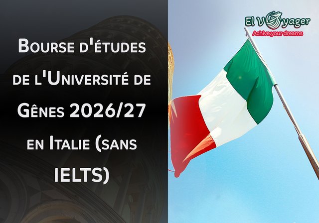 Bourse d'études de l'Université de Gênes 2026/27 en Italie (sans IELTS) - Niveau d'études : programmes de licence et de master