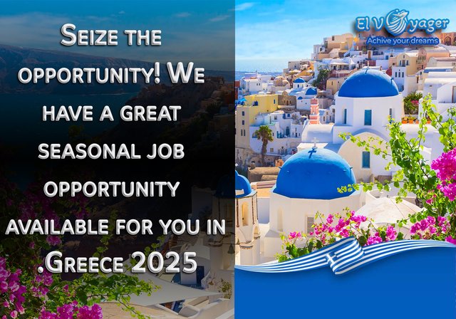 Seize the opportunity! We have a great seasonal job opportunity available for you in Greece 2025. - Working in amazing tourist destinations – Summer 2025!