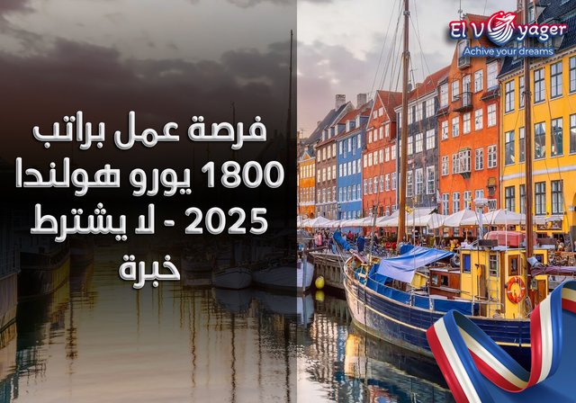 فرصة عمل براتب 1800 يورو هولندا 2025 - لا يشترط خبرة - قدم الآن