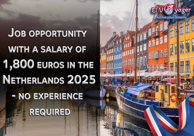 Job opportunity with a salary of 1,800 euros in the Netherlands 2025 - no experience required - Apply now