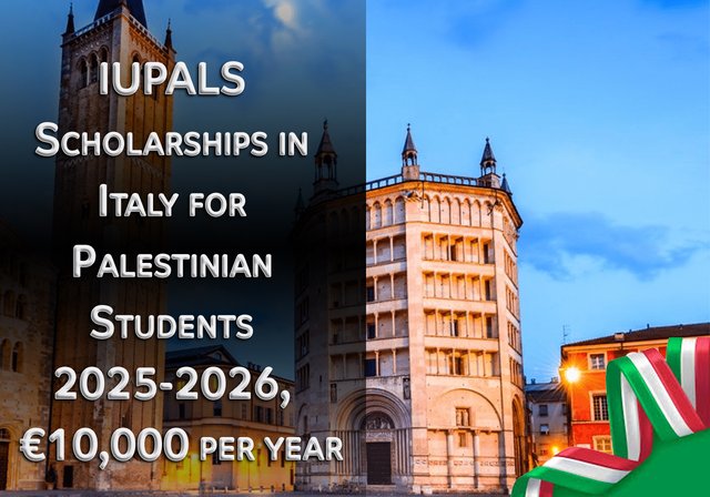 IUPALS Scholarships in Italy for Palestinian Students 2025-2026, €10,000 per year - The University of Parma offers scholarships in Italy for Palestinian students. Through the IUPALS scholarships, students will have the unique opportunity to study in Europe with a scholarship . They will gain international experience that will enrich their educational experience. The University of Parma provides support and guidance to students to achieve their potential. In addition to earning a degree, they will also have the opportunity to develop their personalities and skills.