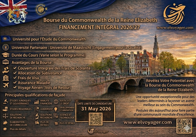 Bourses d'études Queen Elizabeth Commonwealth 2026-27 (entièrement financées) - Niveau d'études : Master
