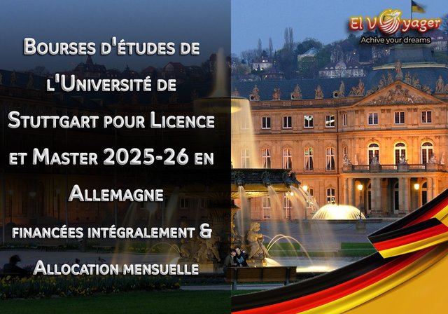 Bourses d'études de l'Université de Stuttgart pour Licence et Master 2025-26 en Allemagne (financées intégralement & Allocation mensuelle) - Les bourses de l'Université de Stuttgart pour l'année universitaire 2025-2026 offrent une excellente opportunité aux étudiants internationaux de poursuivre leurs études supérieures en Allemagne. Bien que l'université elle-même n'offre généralement pas de bourses complètes pour les programmes d'études supérieures, il existe de nombreuses options de financement et mécanismes de soutien disponibles, notamment des programmes prestigieux tels que le Service allemand d'échanges universitaires (DAAD) et le Deutschlandstipendium, ainsi qu'une aide financière temporaire. Ces bourses visent à aider les étudiants internationaux exceptionnels à couvrir les frais de scolarité et de subsistance tout en étudiant dans l'une des universités les plus innovantes et les plus axées sur la recherche d'Allemagne.